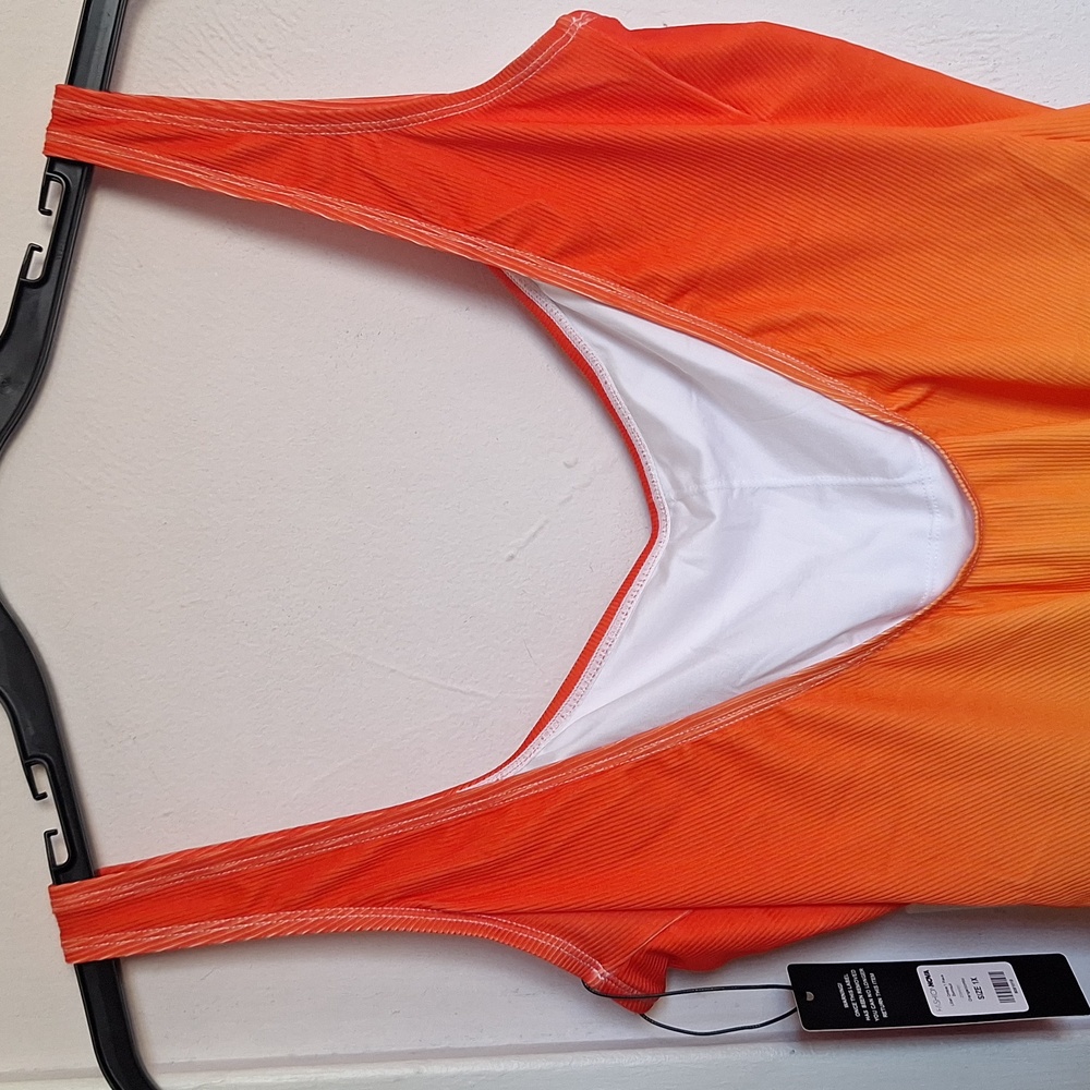 Lillian Ombre 1 Piece Swimsuit - Orange/combo - 1X - Picture 12 of 12